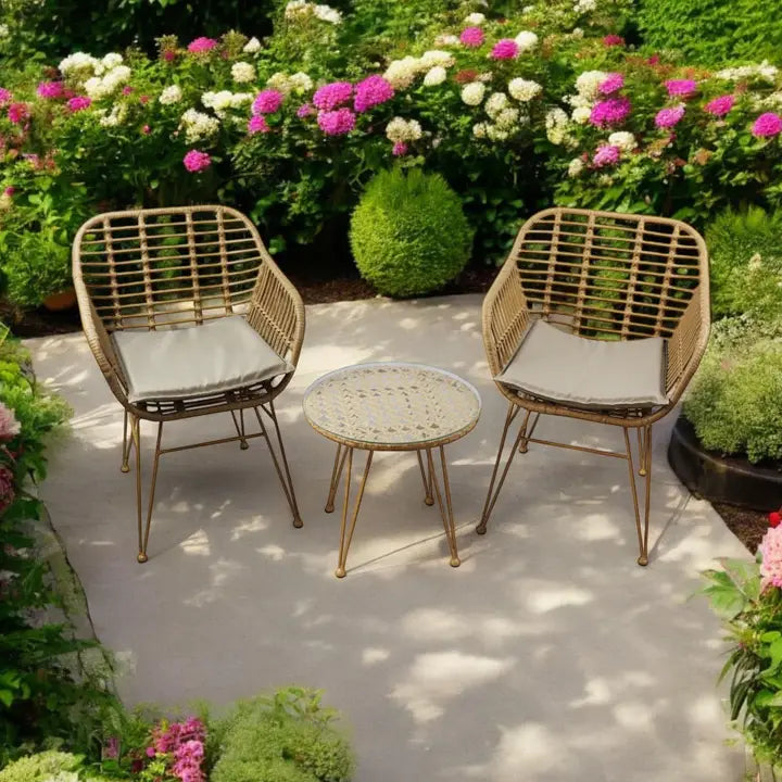 Ensemble de jardin 2 fauteuils et table basse - Le Cannet