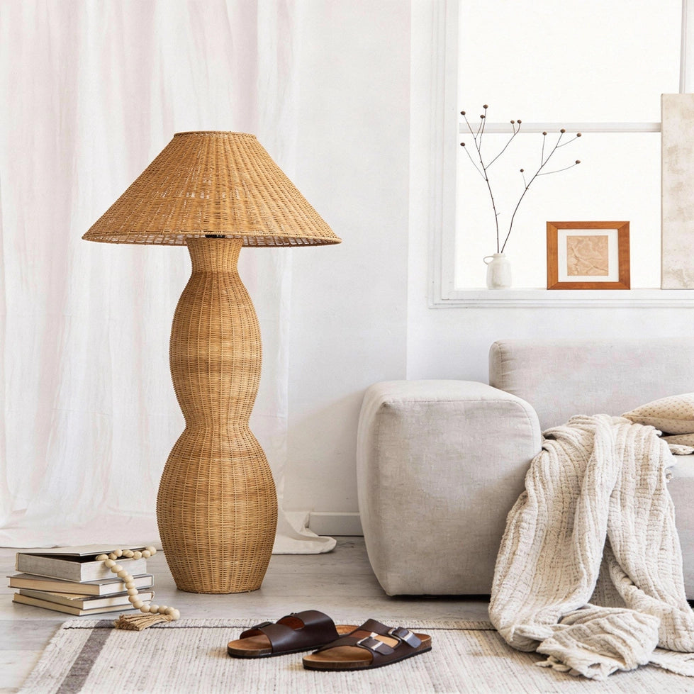 Lampe sol sablier– Éclat de Rotin