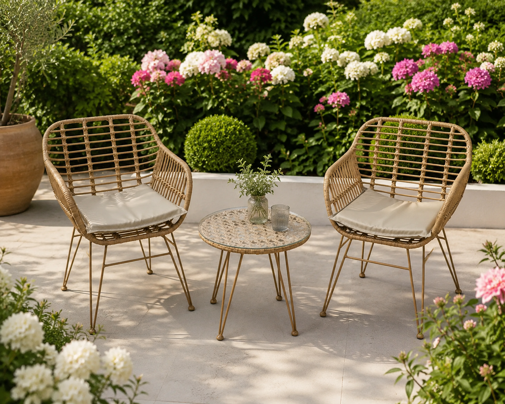Ensemble de jardin 2 fauteuils et table basse - Le Cannet