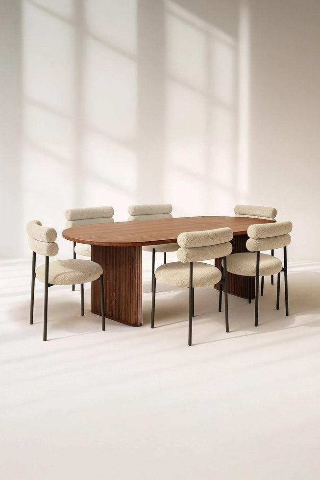 Ensemble table ovale et Chaises - Collection Palais Méditerranée