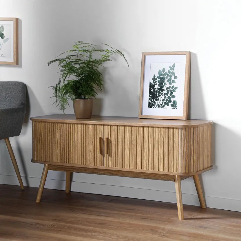 Meuble TV 2 Portes Coulissantes L119 cm - Alphonse