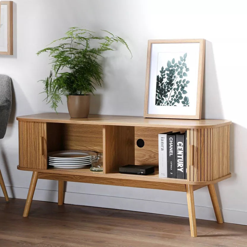 Meuble TV 2 Portes Coulissantes L119 cm - Alphonse