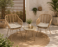 Ensemble de jardin 2 fauteuils et table basse - Casa Solis