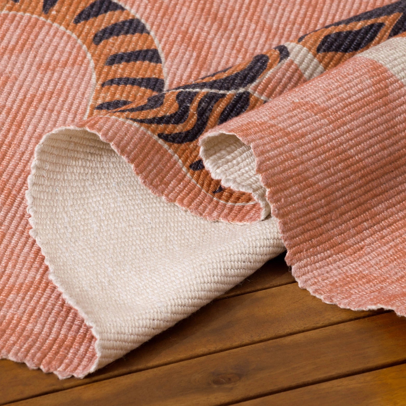 Tapis lavable intérieur/extérieur - Corail