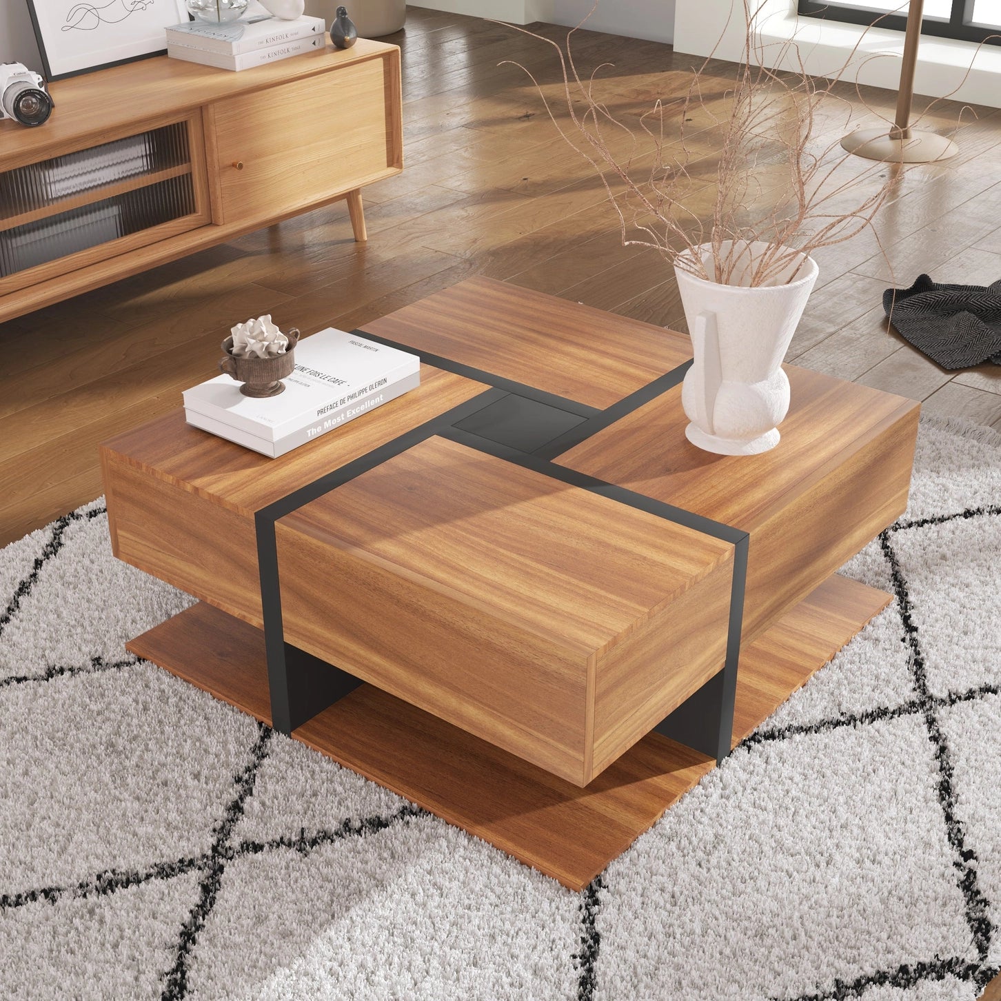 table basse avec rangement - tirroir - Casa Solis