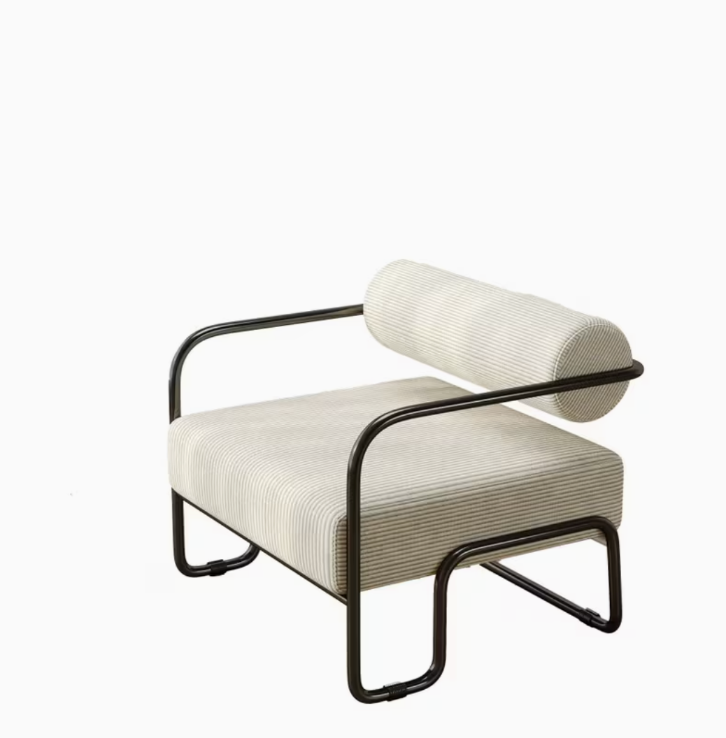 Fauteuil vintage en velours côtelé
