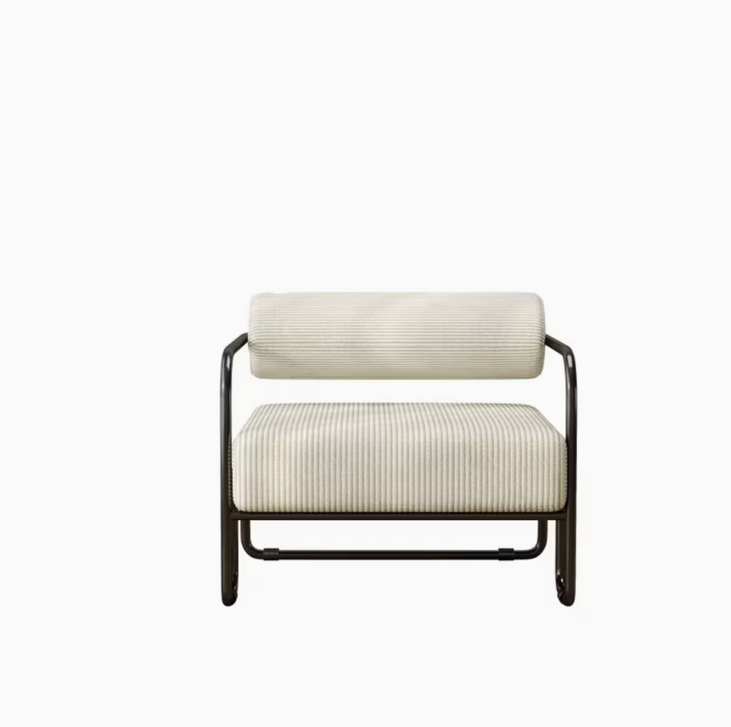 Fauteuil vintage en velours côtelé