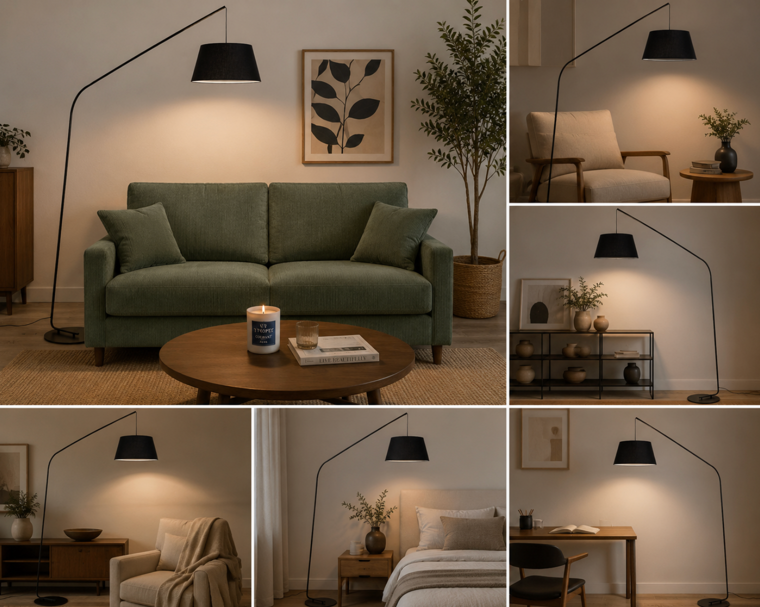 Lampe sur pied arc  - Hesmosa