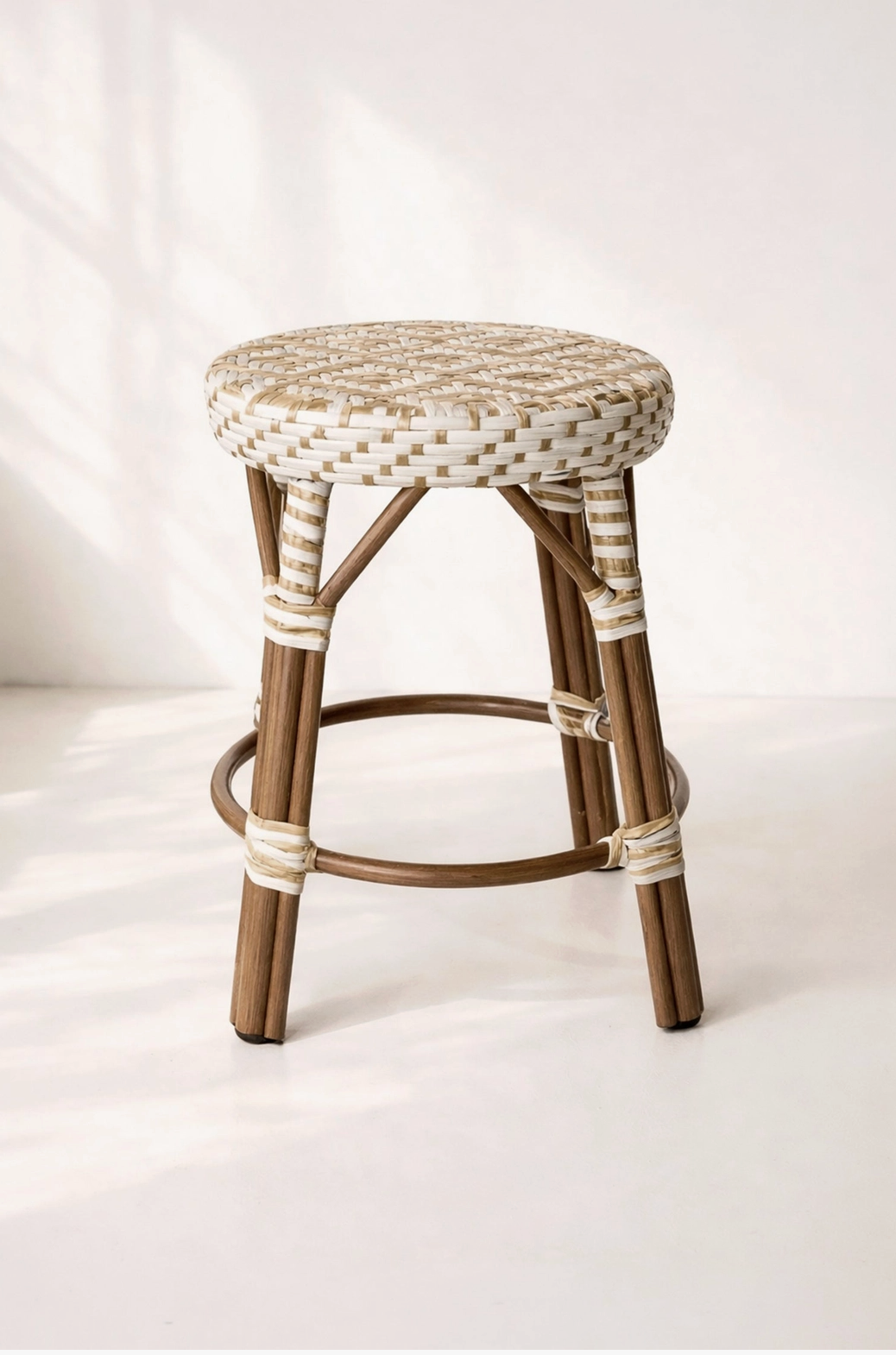 Lot de 3 tabourets en rotin tressé - Prima