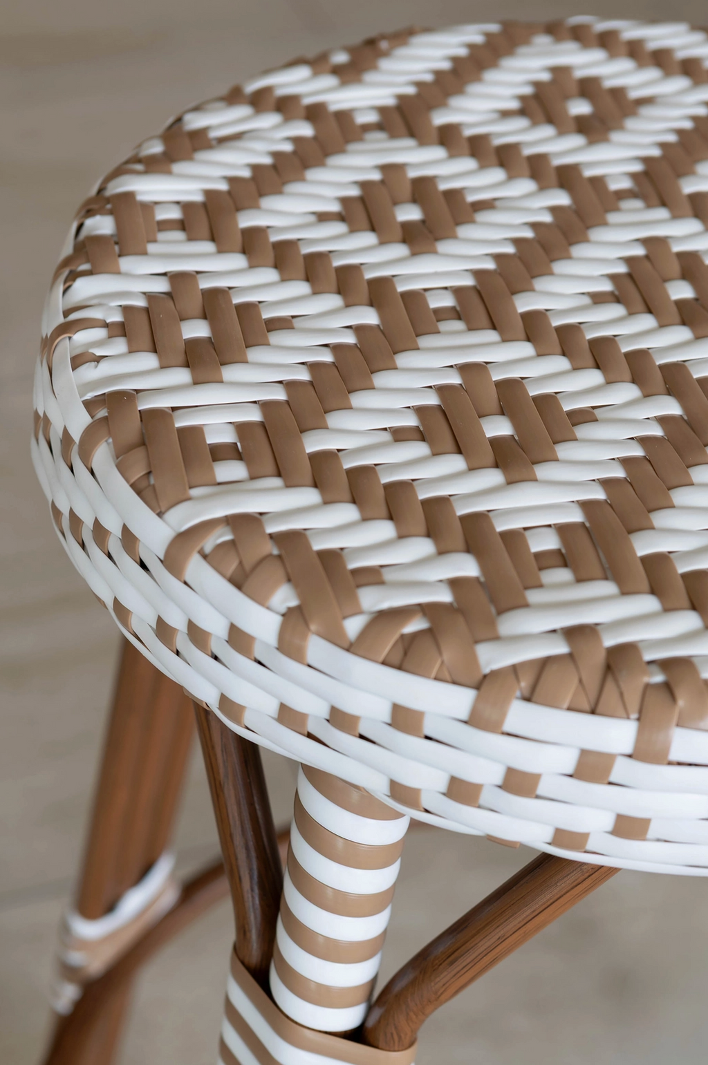 Lot de 3 tabourets en rotin tressé - Prima