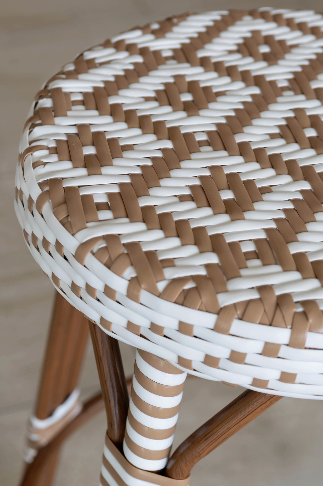 Lot de 3 tabourets en rotin tressé - Prima