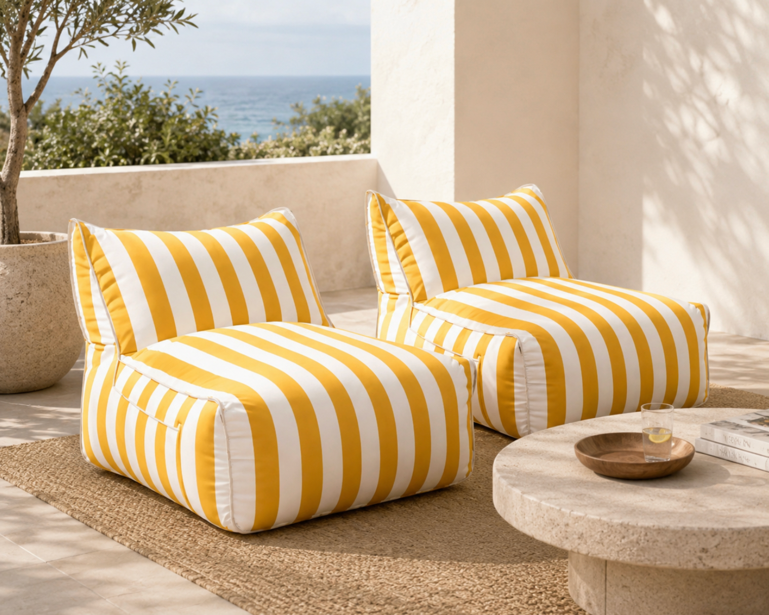 Fauteuil extérieur à rayures - piscine - Casa solis