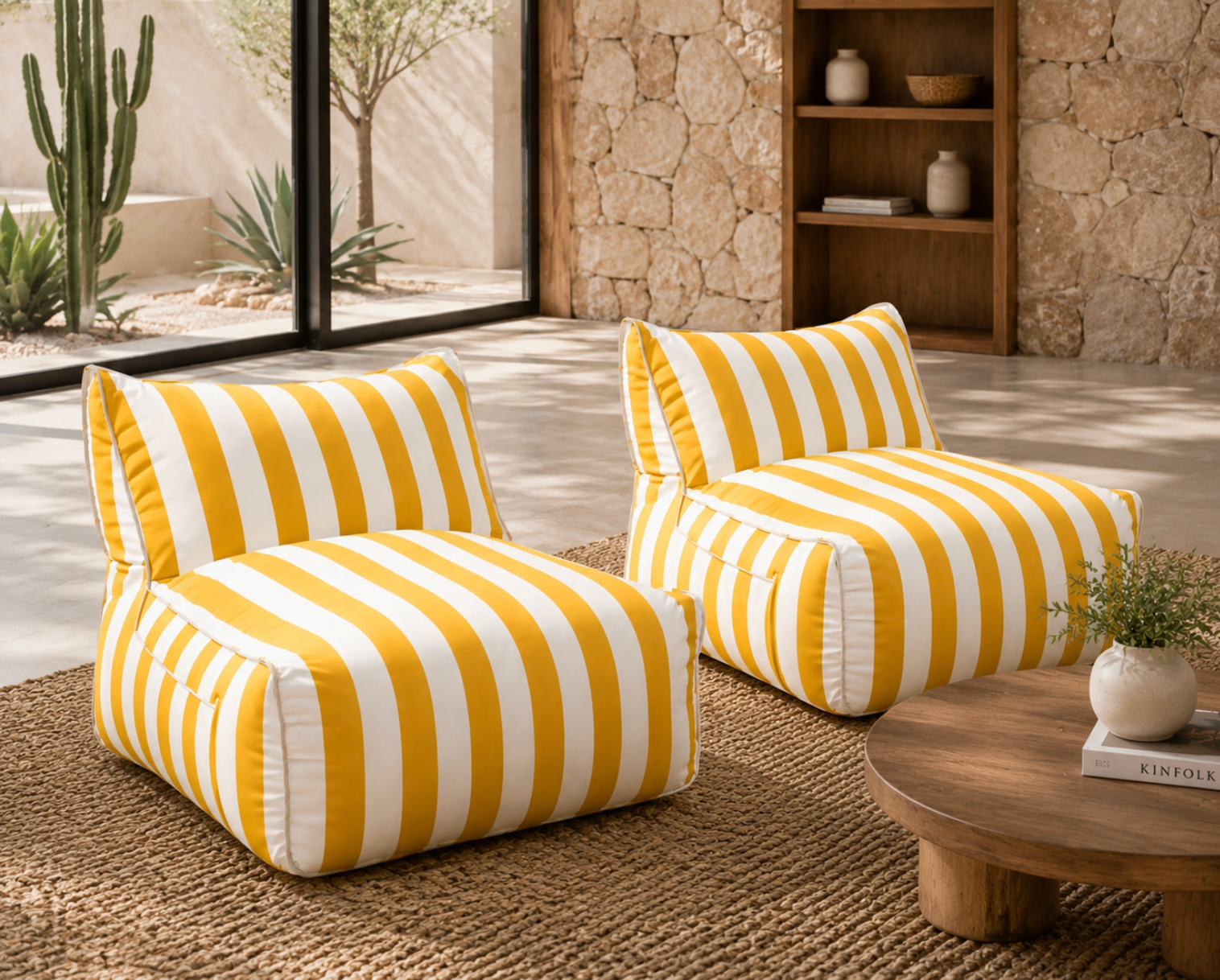 Fauteuil extérieur à rayures - Octavio