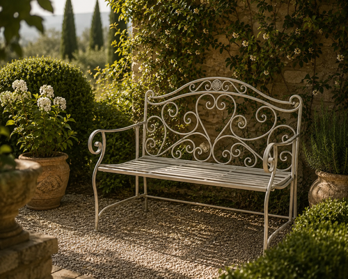 Banc en fer forgé