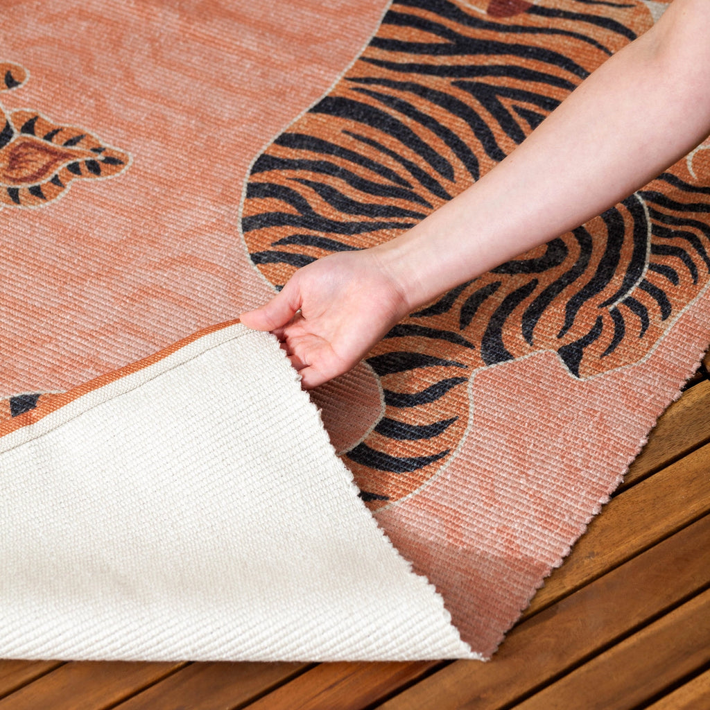 Tapis lavable intérieur/extérieur - Corail